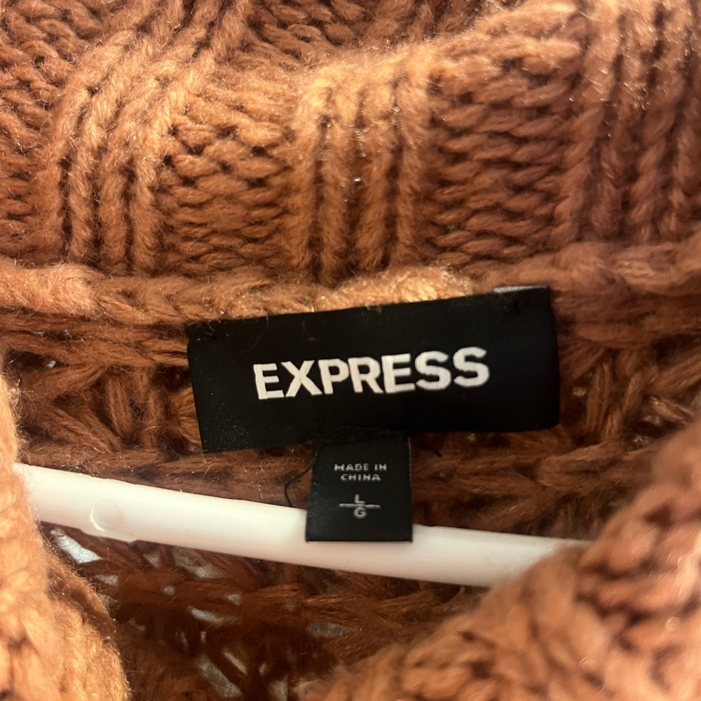 Express Rust Turtle Neck Sweater - Picture 3 of 3
